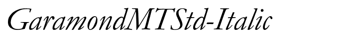 GaramondMTStd-Italic