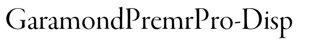 GaramondPremrPro-Disp