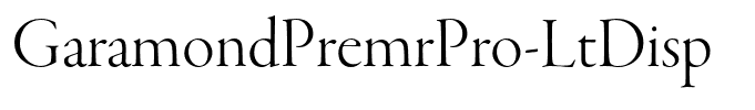 GaramondPremrPro-LtDisp