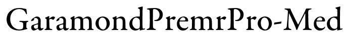 GaramondPremrPro-Med