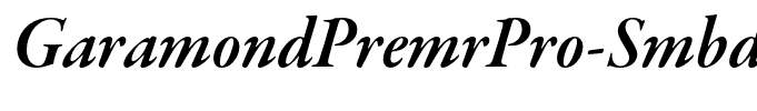 GaramondPremrPro-SmbdItSubh