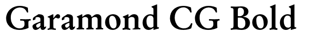 Garamond CG Bold
