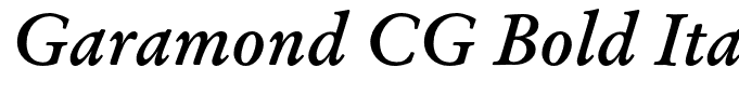 Garamond CG Bold Italic