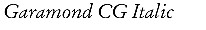 Garamond CG Italic