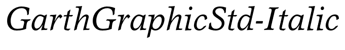 GarthGraphicStd-Italic