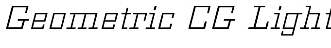 Geometric CG Light Italic