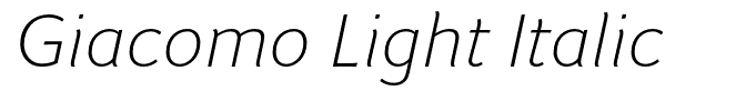Giacomo Light Italic