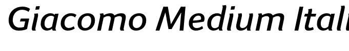 Giacomo Medium Italic