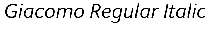 Giacomo Regular Italic