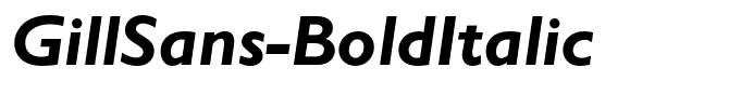 GillSans-BoldItalic