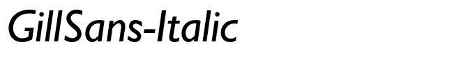 GillSans-Italic