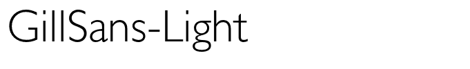 GillSans-Light