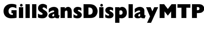 GillSansDisplayMTPro-ExBd