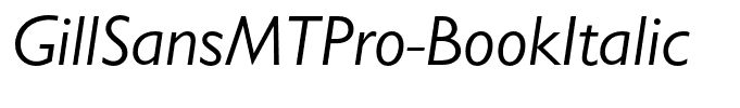 GillSansMTPro-BookItalic