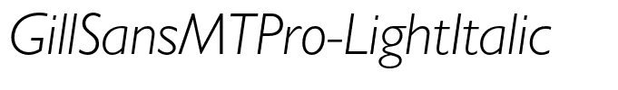 GillSansMTPro-LightItalic