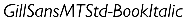 GillSansMTStd-BookItalic