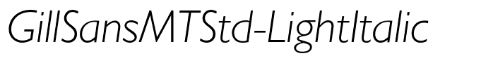 GillSansMTStd-LightItalic