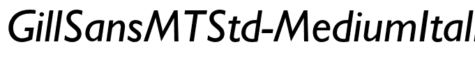 GillSansMTStd-MediumItalic