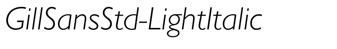 GillSansStd-LightItalic