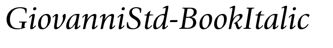 GiovanniStd-BookItalic