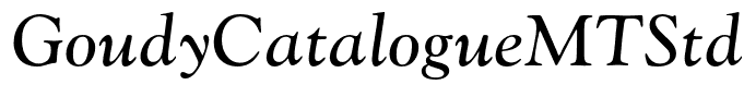 GoudyCatalogueMTStd-Italic