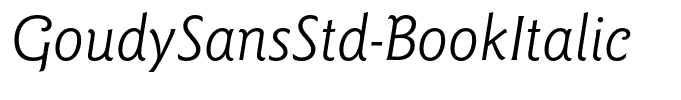 GoudySansStd-BookItalic