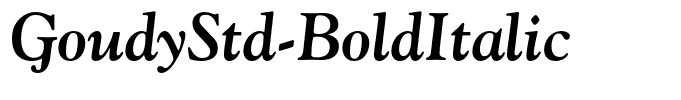 GoudyStd-BoldItalic