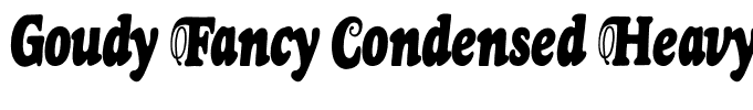 Goudy Fancy Condensed Heavy Italic