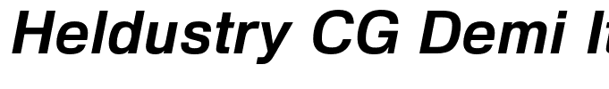 Heldustry CG Demi Italic