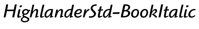 HighlanderStd-BookItalic