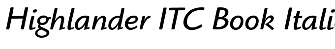 Highlander ITC Book Italic