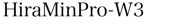 HiraMinPro-W3