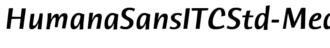 HumanaSansITCStd-MediumItalic