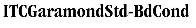 ITCGaramondStd-BdCond
