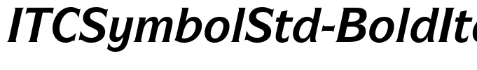 ITCSymbolStd-BoldItalic