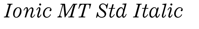 Ionic MT Std Italic