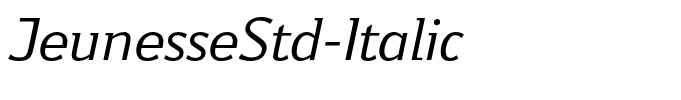 JeunesseStd-Italic