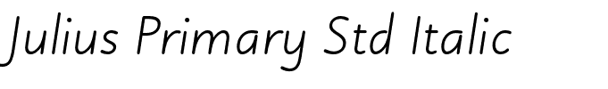 Julius Primary Std Italic