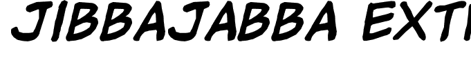 jibbajabba ExtraBold Italic