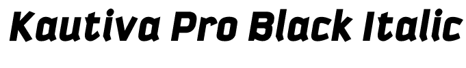 Kautiva Pro Black Italic