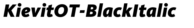 KievitOT-BlackItalic
