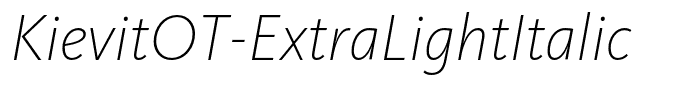 KievitOT-ExtraLightItalic