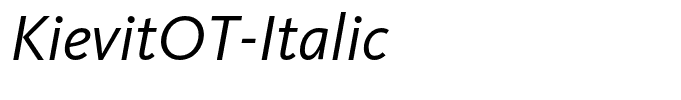KievitOT-Italic