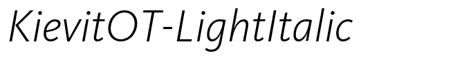 KievitOT-LightItalic