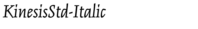 KinesisStd-Italic