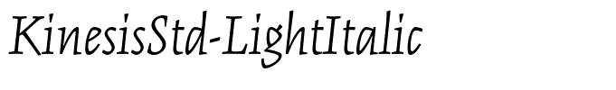 KinesisStd-LightItalic
