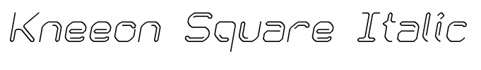 Kneeon Square Italic