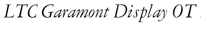 LTC Garamont Display OT Italic