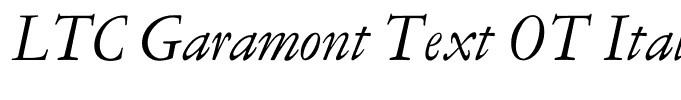 LTC Garamont Text OT Italic