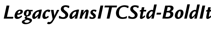 LegacySansITCStd-BoldItalic